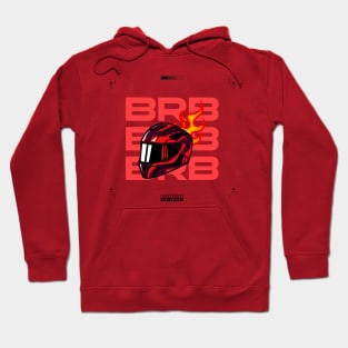 brb - helmet flame Hoodie